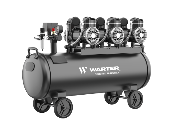 WARTER WC100 PRO 100L 230V Flüsterkompressor Set